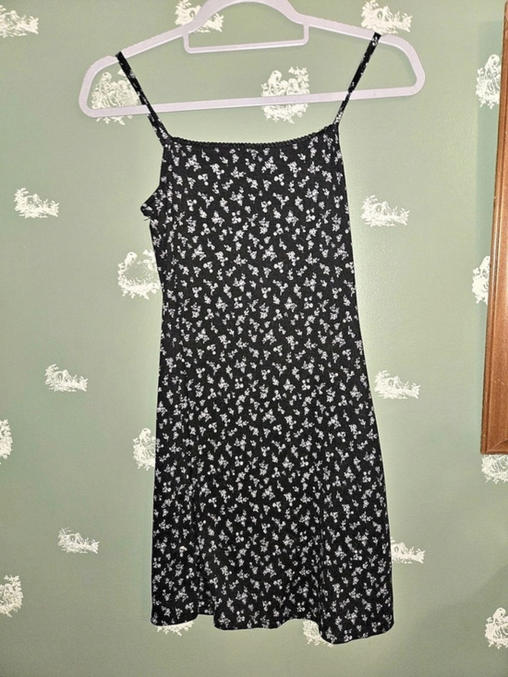 Floral Mini Dress in Black & White
